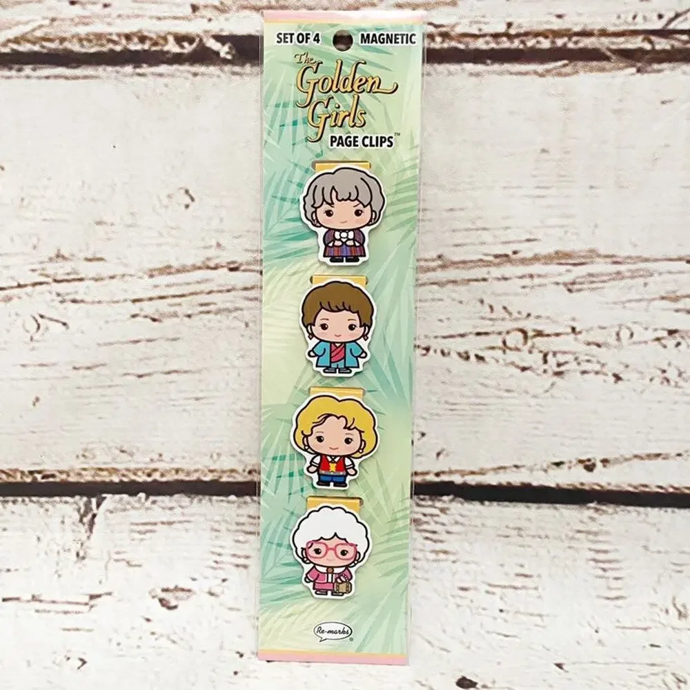 THE GOLDEN GIRLS Magnetic Page Clips Bookmarks Set Of 4 New